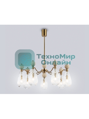Люстра Ambrella light LH53287/7 BS/CL латунь/прозрачный E14*7 max 40W D815*900