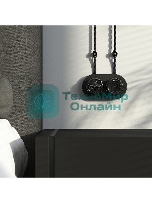 Розетка с заземлением (черный) Ретро