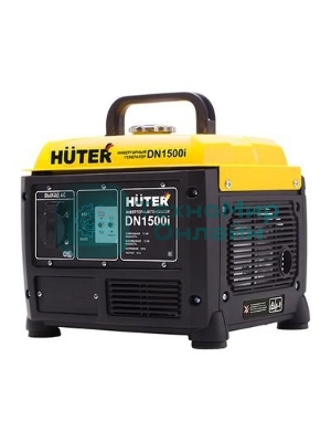 Электрогенератор бензиновый инверторный Huter DN1500i, 1.2 кВт, 73 дБ, 12.8 кг