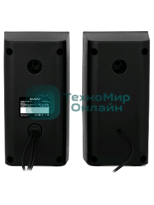 Колонки SVEN 318 черный USB-порт ПК, ноутбука или адаптер 5V DC
