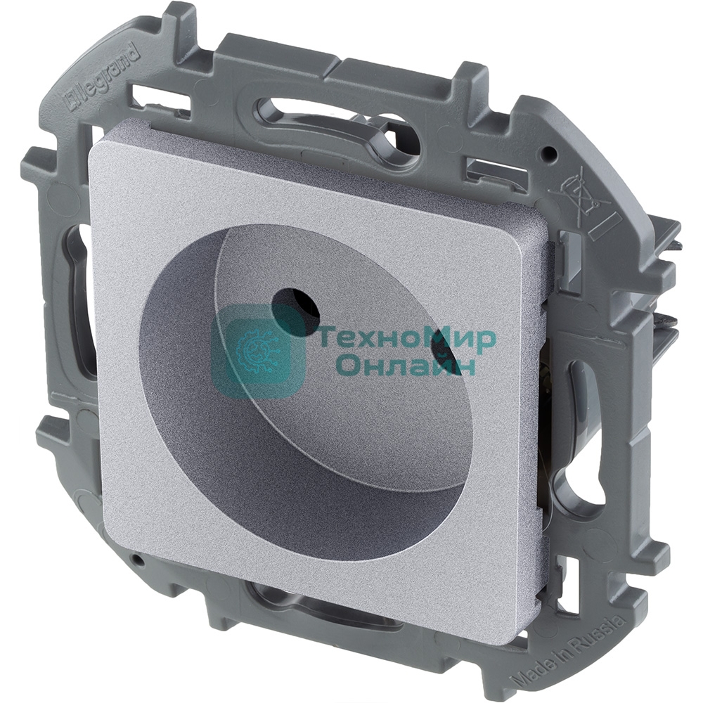 Розетка 2К 16А 250 В алюминий