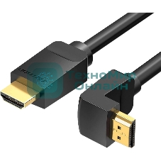 Кабель Vention HDMI High speed v2.0 with Ethernet 19M/19M угол 270 - 3 м