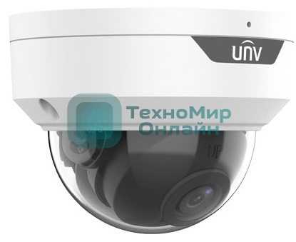 Видеокамера Uniview IP купольная антивандальная, 1/2.7