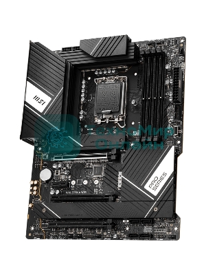 Материнская плата MSI PRO Z790-A WIFI, LGA1700, Intel Z790, 4xDDR5, 6xSATA, 4xM.2, 1xPCIe 5.0 x16, 1xPCIe 4.0 x4, 1xPCIe 3.0 x1, 1xDP, 1xHDMI, 1x2.5Gb LAN, Wi-Fi 6E, Bluetooth 5.3, 1xUSB-C 20Gbps, 3xUSB-A 10Gbps, 2xUSB-A 5Gbps, 2xUSB-A 2.0, 5x3.5 мм, 7.1, ATX