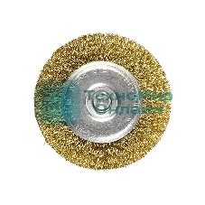 Кордщетка Matrix для дрели 75 мм плоская со шпилькой латунированная витая проволока