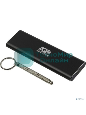 Внешний корпус USB 3.1 Type-C M.2 NVME (M-key) AgeStar 31UBNV1C (GRAY), алюминий, черный