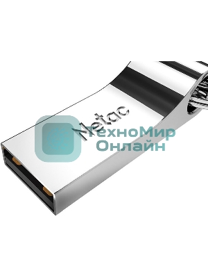 Флешка USB Netac U275 (NT03U275N-016G-20SL), 16Gb, USB 2.0, R/W 50/40, серебристый