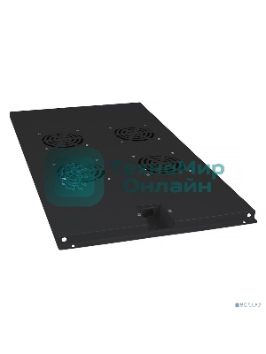 Вентиляторный модуль Cabeus, 1U, 40х417х715 мм (ВхШхГ), вентиляторов: 4, поток: 600 м3/ч, в напольные шкафы серии SH-05C глубиной 1000мм, черный