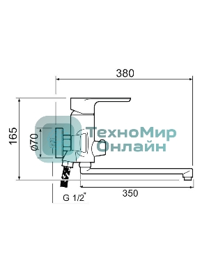 Смеситель для ванны SL133-006E SL133-006E