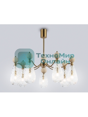 Люстра Ambrella light LH53287/7 BS/CL латунь/прозрачный E14*7 max 40W D815*900