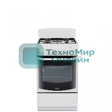 Плита газовая De Luxe 5040.36Г (КР) белый, конфорок 4 шт, духовка 43 л, 50 см x 85 см x 50 см