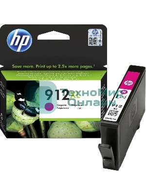 Картридж струйный HP 912XL 3YL82AE пурпурный (825 стр.) для HP OfficeJet 801x/802x
