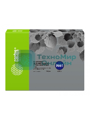 Картридж струйный Cactus CS-EPT9661 черный пигментный (40000 стр., 795 мл) для Epson WorkForce Pro WF-M5299DW/M5799DWF