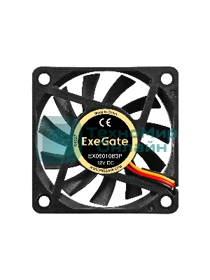 Вентилятор для корпуса ExeGate EX06010B3P черный, 60 мм, 2000 об/мин, 16 дБ, 3 pin