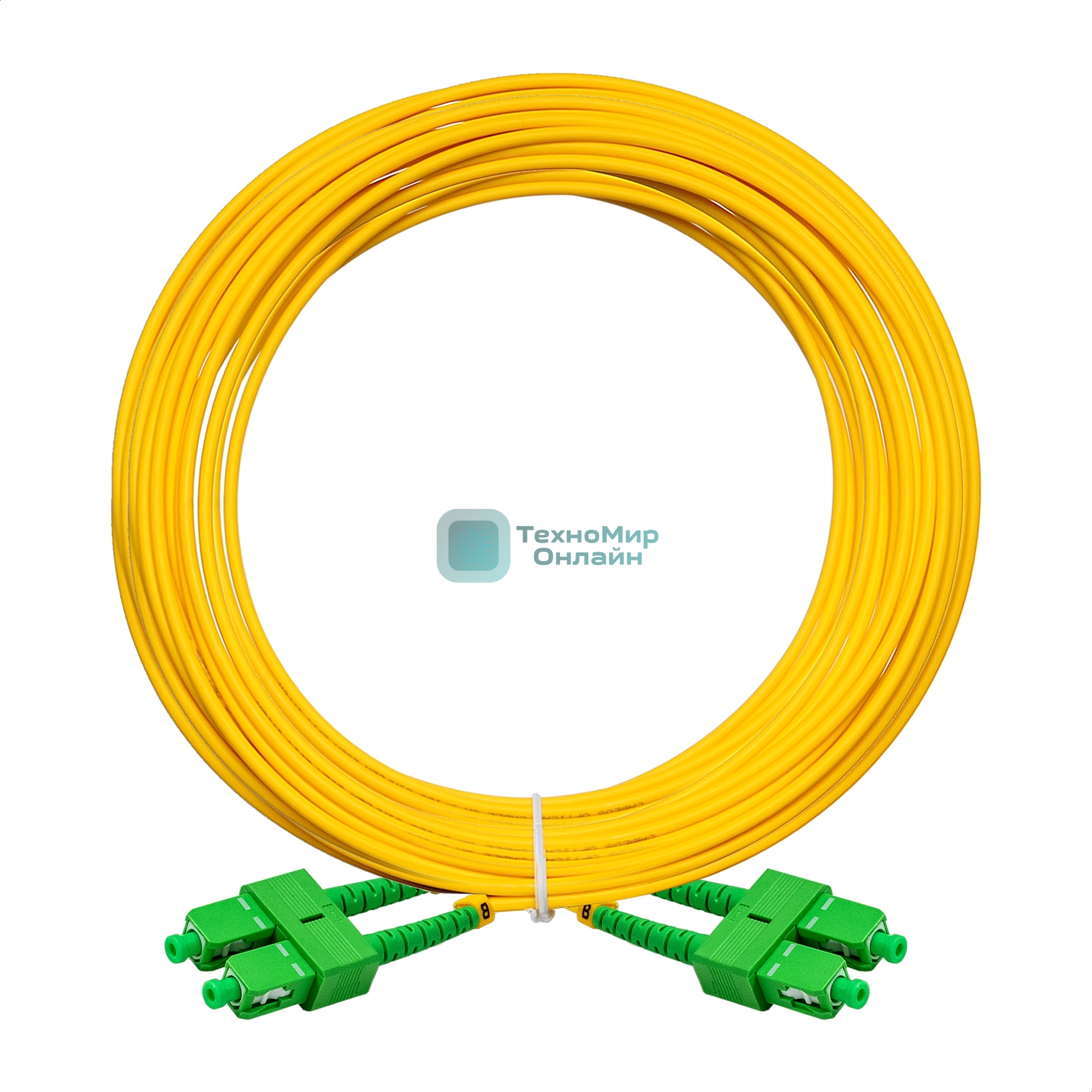 Патч-корд волоконно-оптический ExeGate FC-D-9-SC/APC-SC/APC-10M-LSZH (Шнур ВО SM 9/125 (OS2/G.652.D), SC/APC-SC/APC, Duplex, LSZH, 10м)