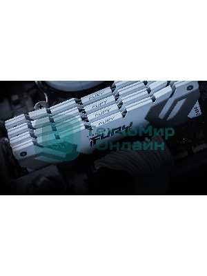 Оперативная память Kingston Fury Renegade, DDR5, 64Gb (2x32Gb), 6400MHz, CL32, радиатор, белый