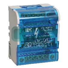 Шины на DIN-рейку в корпусе IEK YND10-4-07-100 (кросс-модуль) ШНК 4х7 3L+PEN IEK