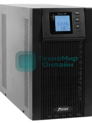 Источник бесперебойного питания Powerman Online 3000VA/2400W, 220V, Tower, Out: 3xShuko, черный*Online3000