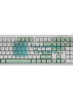 Клавиатура Defender Karon GK-129 проводная, USB Type-A, белый/зеленый