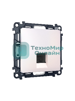 Комплект механизма компьютерной розетки ALFA Жемчуг RJ-45(8P8C) CAT6 с шторкой QUANT (AP2120, VM188) MA212010
