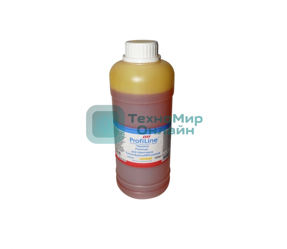 Чернила ProfiLine Premium для принтеров Canon/Epson/HP/Lexmark Yellow 500 мл водн