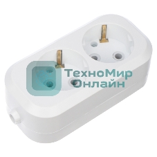 Колодка 2 гнезда с заземлением Rexant