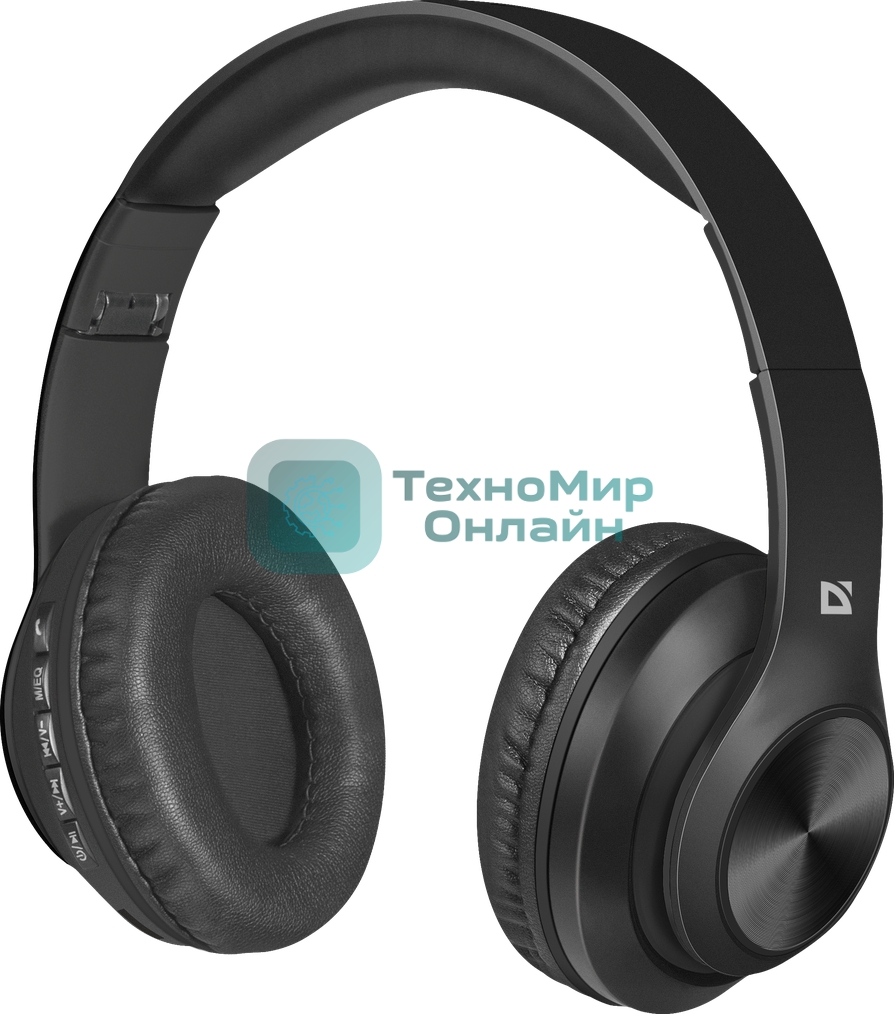 Беспроводные/проводные наушники Defender FreeMotion B552 черный, накладные, Bluetooth + проводной, складная конструкция, до 5 ч