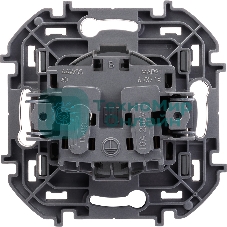 Розетка 2К 16А 250 В антрацит