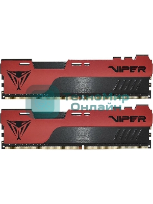 Оперативная память Patriot Viper Elite II, DDR4, 16GB (2x8 GB), 3200 MHz, CL18, DIMM, радиатор, красный, черный