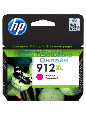 Картридж струйный HP 912XL 3YL82AE пурпурный (825 стр.) для HP OfficeJet 801x/802x