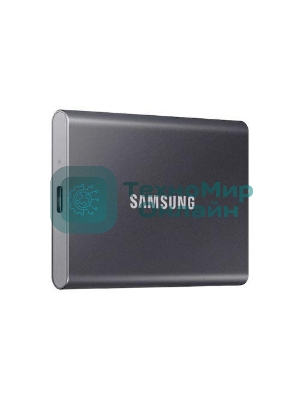 Внешний SSD Samsung T7, 2TB, USB 3.2 Gen 2 Type-C, R/W 1050/1000, титан