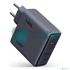 Сетевое зарядное устройство Aukey Comet Mix 140W 3C+A серый