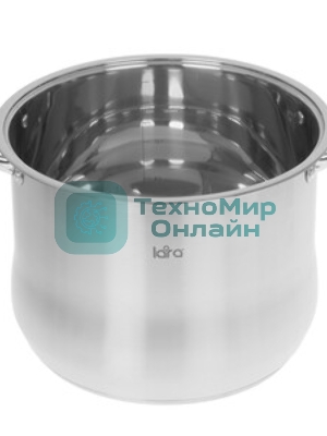 Кастрюля LARA LR02-46 20,0л LR02-46 Кастрюля LARA (нерж) 32x25см, 20л, капсулир индукц дно, крышка из стали