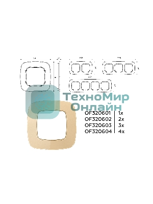 Рамка OMEGA Radian (Шампань Стекло органическое) 4-ая OF320604
