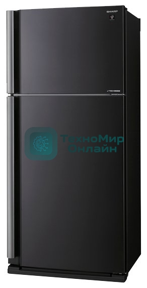 Холодильник Sharp SJ-XE55PMBK черный двухкамерный 388/148л морозилка сверху, No Frost