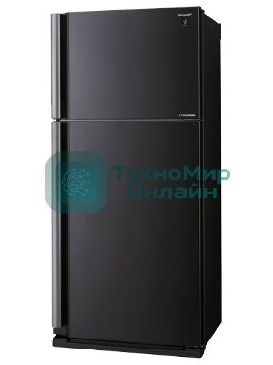 Холодильник Sharp SJ-XE55PMBK черный двухкамерный 388/148л морозилка сверху, No Frost