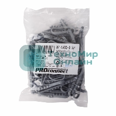 Дюбель-хомут нейлоновый PROconnect 11-18 мм, серый, упаковка 100 шт.