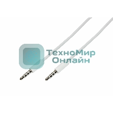 Аудиокабель Rexant 3,5 мм штекер-штекер 1 м белый