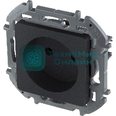 Розетка 2К 16А 250 В антрацит