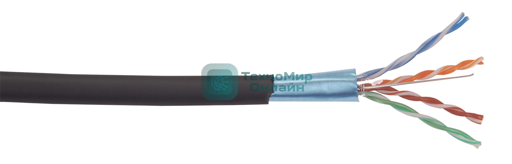Витая пара ITK LC3-C5E04-329 F/UTP кат.5E 4x2x24AWG LSZH черный (305м)