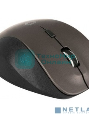 Мышь беспроводная Qumo Office Elite M55 коричневый, 2400 dpi, радиоканал, USB, кнопки - 6