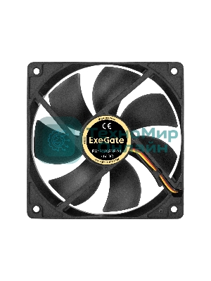 Вентилятор для корпуса ExeGate EX12025S3P-24 черный, 120 мм, 2100 об/мин, 35 дБ, 3 pin