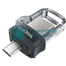 Флешка USB 64 Gb SanDisk Ultra Android Dual OTG, m3.0/USB 3.0, черный