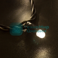 Гирлянда Neon-night Нить 10м, постоянное свечение, черный ПВХ, 24В, теплый белый