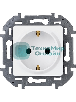 Розетка 2К+З немецкий стандарт 16А 250 В белый