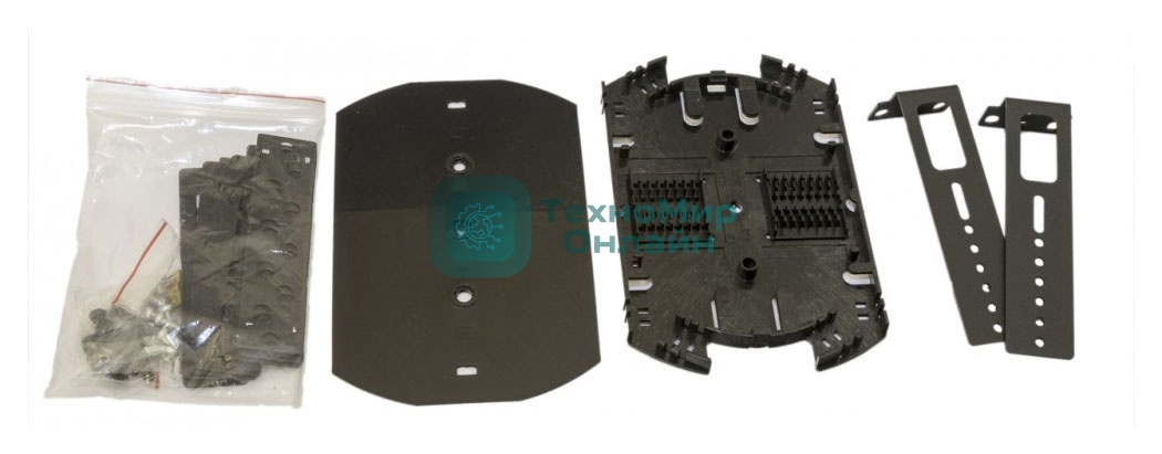 Бокс оптический универсальный Hyperline FO-19R-1U-3xSLT-W140H42-24UN-BK 19