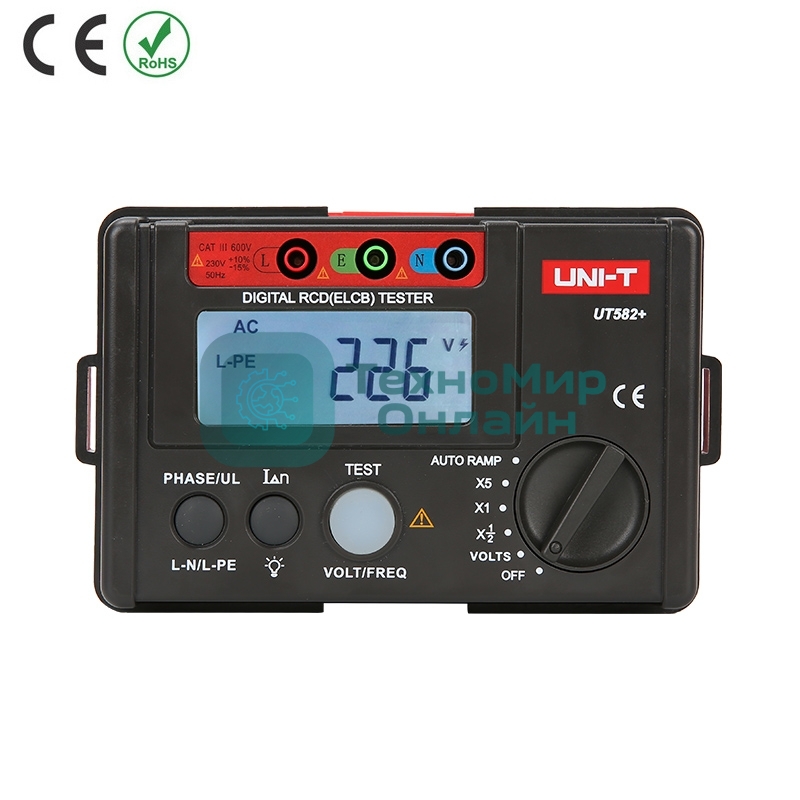Цифровой тестер УЗО (ELCB) UNI-T UT582+