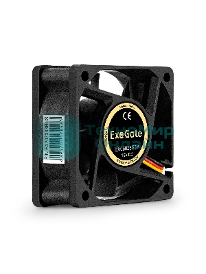 Вентилятор для корпуса ExeGate EX06025S3P черный, 60 мм, 3500 об/мин, 24 дБ, 3 pin