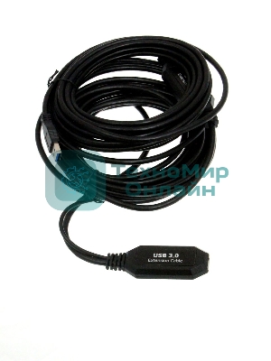 Кабель-адаптер USB3.0-repeater, удлинительный активный Am-->Af 10м VCOM