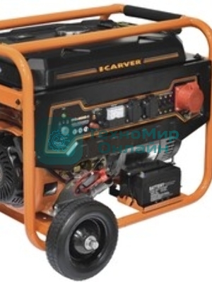 Электрогенератор бензиновый Carver PPG-8000E-3, 6.5 кВт, 78 дБ, 88 кг